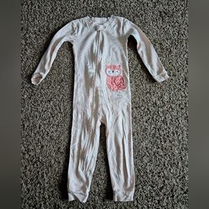 Carter's Light Pink Owl One Piece Cotton Sleeper | 3T